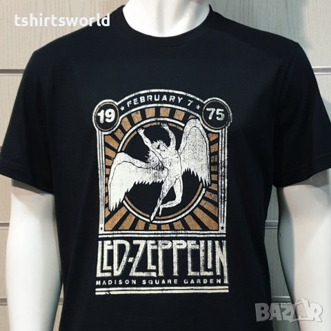 Нова мъжка тениска с дигитален печат на музикалната група Led Zeppelin - Madison Square Garden, снимка 7 - Тениски - 36869729