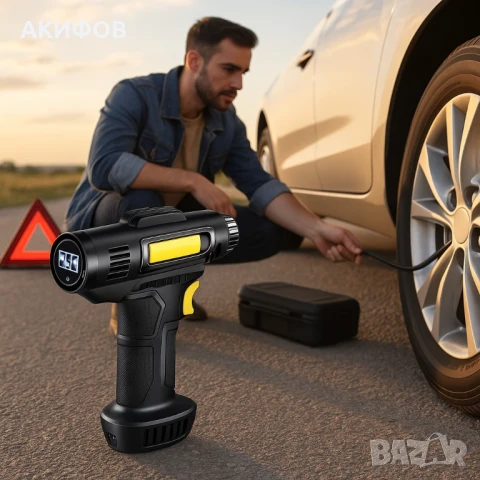 Безжичен дигитален компресор за автомобил, снимка 4 - Аксесоари и консумативи - 51282454