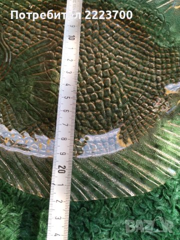 Ретро фруктиера и плато риба-цветно стъкло, снимка 3 - Аксесоари за кухня - 42216638