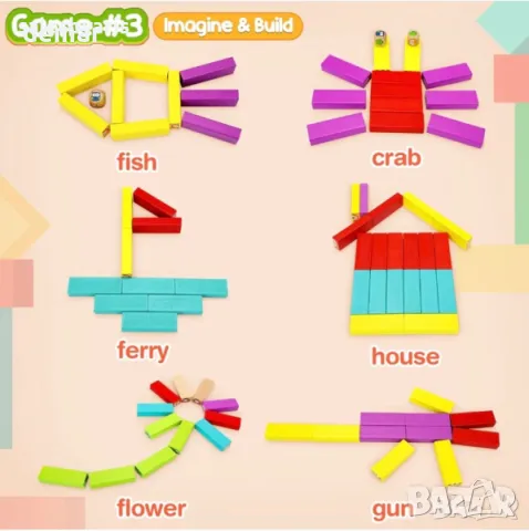 COOLJOY Дървена падаща кула за деца 3+, Игри за подреждане, снимка 4 - Образователни игри - 49844365