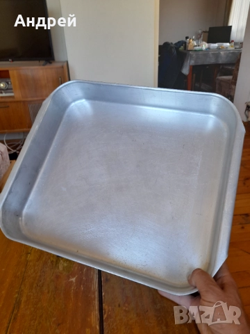 Стара алуминиева тава,тепсия #16, снимка 6 - Антикварни и старинни предмети - 51936493