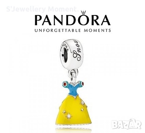 PANDORA Charm Disney SNOW WHITE DRESS DANGLE, снимка 1 - Обеци - 38644349
