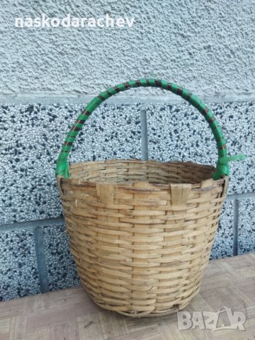 Плетена кошница от ленти дърво изключително здрава, снимка 7 - Декорация за дома - 39435933