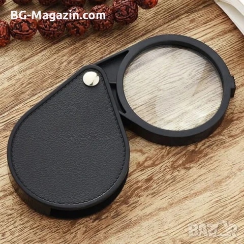 Мощна мини джобна сгъваема ръчна увеличителна лупа 8X увеличение стъклена за четене дребен текст, снимка 6 - Други инструменти - 50920239