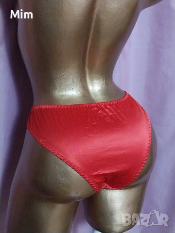 М / L Сатенена червена бикина с дантела , снимка 6 - Бельо - 53039596