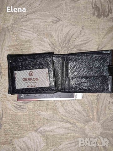 мъжки портфейл Derkon ,естествена кожа, снимка 5 - Портфейли, портмонета - 44246191