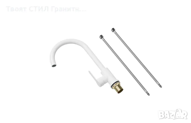 Бял гранитен смесител за кухня - Модел 5600, снимка 3 - Смесители - 48614935