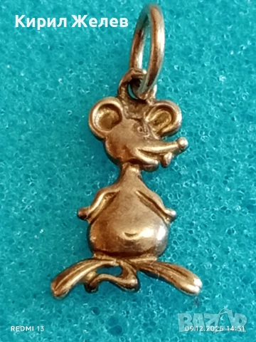 Сребърен медальон във формата на МИШКА много красив стилен дизайн 52404, снимка 4 - Колиета, медальони, синджири - 52708123