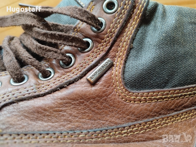 Мъжки  водоустойчиви боти до глезена Geox Amphibiox Respira обувки боти кецове кожа 40, снимка 10 - Ежедневни обувки - 52532980