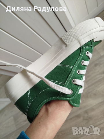 Зелени кецове - 38.5 номер, снимка 15 - Дамски ежедневни обувки - 54201465