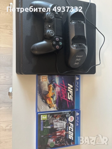 Продавам PS4 Slim 500GB – Запазен, работи перфектно