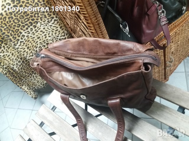 ПРОМО !! Marianelli естествена кожа- Италия, чанта с 3 прегради , снимка 10 - Чанти - 30432139