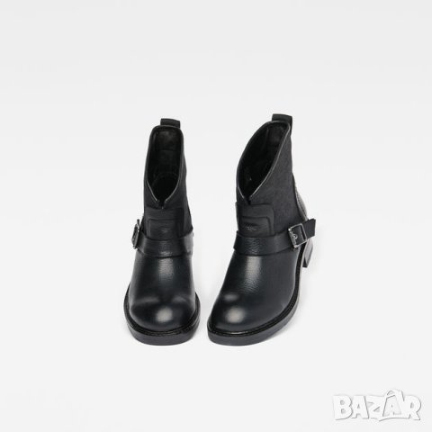 НОВИ и Намалени! G-Star Leon Boots Black Дамски Боти Естествена Кожа + Деним Номер 39, снимка 2 - Дамски боти - 35355026