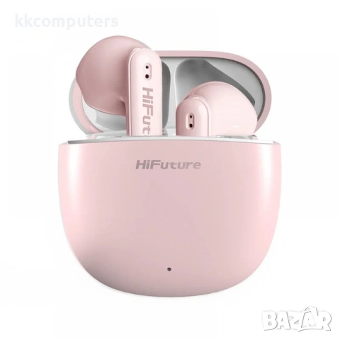 HiFuture ColorBuds2 - TWS слушалки, Bluetooth 5.3, 20ч живот, 10mm драйвер - розови