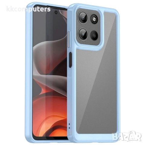 Motorola Moto G05 4G / E15 4G Силиконов Калъф Anti-drop TPU + Acrylic и Протектор, снимка 3 - Калъфи, кейсове - 52674164