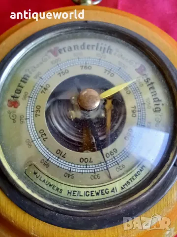 Малък Стар БАРОМЕТЪР, снимка 2 - Антикварни и старинни предмети - 47543552