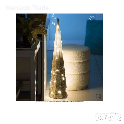 Коледна декоративна елха Mercado Trade, LED светлина, 80cм., снимка 3 - Декорация за дома - 47943853