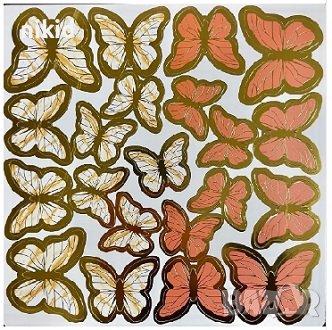 10 бр картонени пеперуди украса декор за торта мъфини кексчета, снимка 7 - Други - 44247394