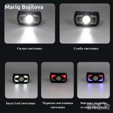 LED челник BL-CT108 с PIR сензор за безконтактно включване, водоустойчив и лек, снимка 3 - Други стоки за дома - 53356186