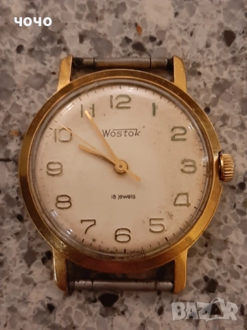 Wostok 18 камней-механика-12.5 микрона , снимка 2 - Мъжки - 54335796
