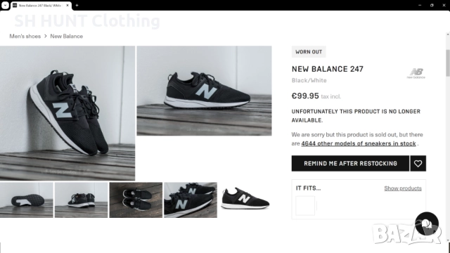 NEW BALANCE 247 Размер EUR 42,5 / UK 8,5 маратонки 256-14-S, снимка 2 - Маратонки - 52652333