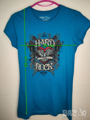 Hard Rock Cafe Paris, дамска тениска, S/М, снимка 2 - Тениски - 44671565