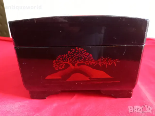 Стара Японска Лакова Кутия , Ракла,Латерна, Рисувана, Седеф, снимка 8 - Антикварни и старинни предмети - 50121303