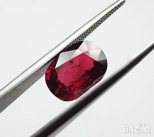 Натурален червен шпинел 2,08 карата с много добър цвят и блясък от Мианмар (Бирма)!, снимка 8 - Други - 54093925