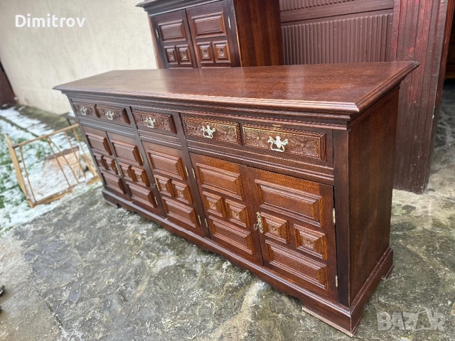 Голям дървен бюфет / шкаф – класически стил, снимка 2 - Бюфети - 53958915
