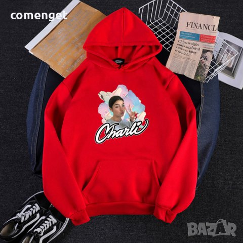 Суичъри Чарли / CHARLI D'AMELIO PINK HOODIE / MERCH Hoodie 5 цвята., снимка 4 - Суичъри - 31225460