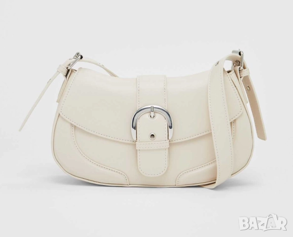 Дамска чанта от изкуствена кожа с дълга дръжка Stradivarius, 28x17x 8 cm