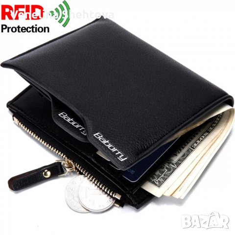 Baborry Стилен мъжки портфейл с RFID защита! , снимка 4 - Портфейли, портмонета - 29431403