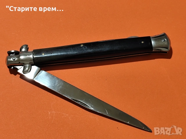 Сгъваем Нож Полуавтоматичен  Биволски Чирени