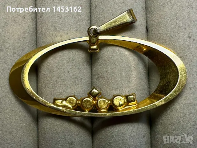Старинна чешка висулка с гранатови кристали , снимка 2 - Колиета, медальони, синджири - 48485666