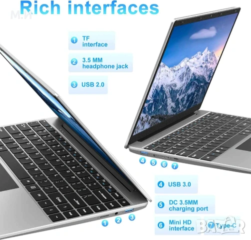 Чисто нов Jumper EZbook S5 | 12GB RAM | 256GB SSD | 14" FHD | Ултратънък, снимка 3 - Лаптопи за работа - 53100577