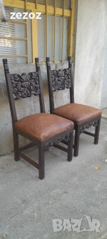 Столове-антикварни-2бр.№030, снимка 3 - Столове - 52489173