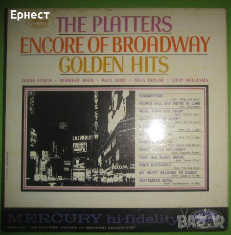 Грамофонна плоча The Platters - Encore of Broadway Golden Hits, снимка 1 - Грамофонни плочи - 40339026