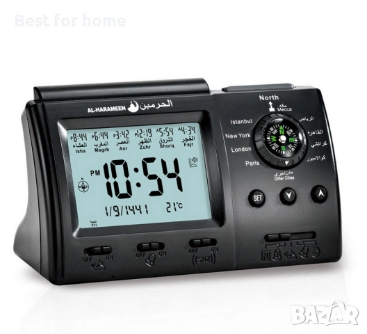 HA-3005 Дигитален с LCD дисплей за показване на времето и датата на азана.