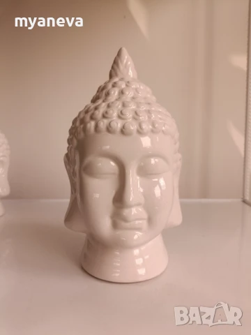 Порцеланова глава на Буда в поза релакс и медитация. , снимка 6 - Статуетки - 50525673