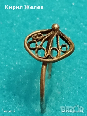 Старинен ажурен сребърен пръстен градско ретро бижу 52437, снимка 4 - Пръстени - 52640572