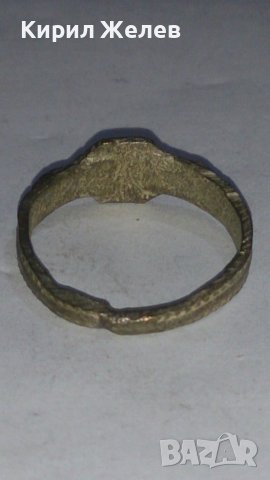 Стар пръстен уникат сачан с БУКВА П Ръчна ИЗРАБОТКА - 59541, снимка 4 - Антикварни и старинни предмети - 29005488
