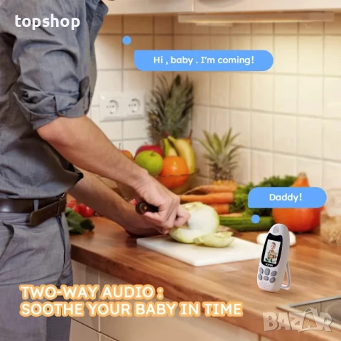 Бебефон BOIFUN ECO VOX без WiFi, нощно виждане, разговори, песни, напомняне за хранене, температура, снимка 7 - Бебефони - 50493373