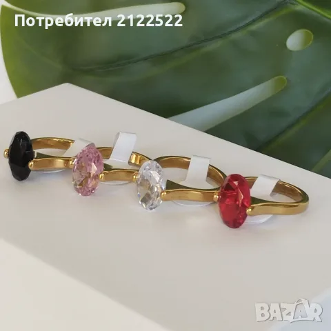 Нежни дамски пръстени с камък, снимка 15 - Пръстени - 40360536