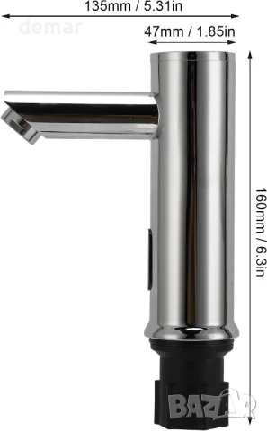 Безконтактен смесител за мивка за баня, Автоматичен смесител със сензор за движение, снимка 6 - Смесители - 50584408