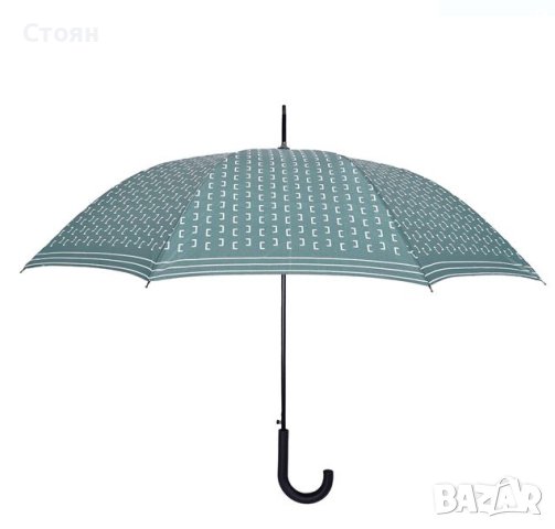 Дъждовен чадър-бастун Автоматичен Veraman White Shapes Lines 86 см, снимка 2 - Други - 42875655