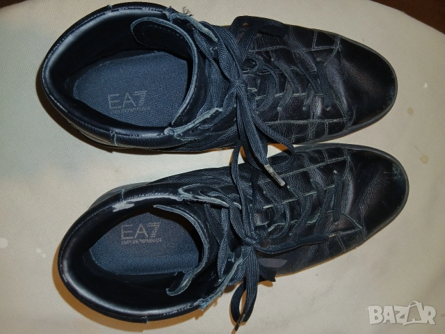 Мъжки зимни боти от естествена кожа, EA7 , снимка 4 - Мъжки боти - 52680717