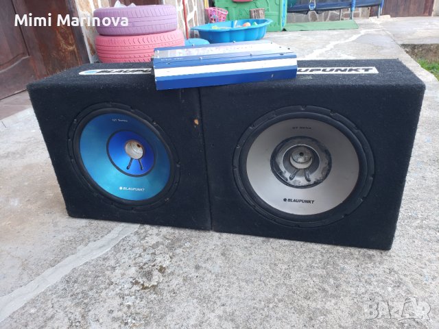 Blaupunkt бас туби + 4-канален усилвател, снимка 1