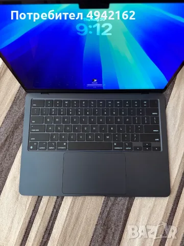 Нов, батерия 100% – Apple MacBook Air M2, 13,6 инча, 256GB, 16GB, Midnight, снимка 2 - Лаптопи за дома - 55979049