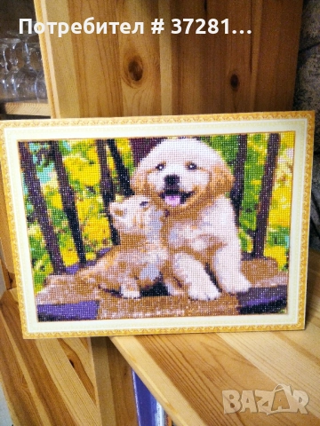 Диамантени гоблени готови изработени размер 30/40см с рамка., снимка 2 - Декорация за дома - 51722026