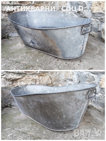 Старо Соц Подцинковано Бебешко Корито / 4 кг. , снимка 4 - Антикварни и старинни предмети - 52250330